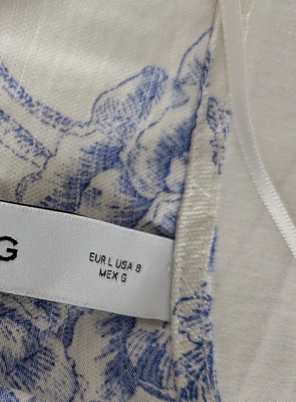 Mango White Dress with Blue Floral Print - Picture 8 of 14